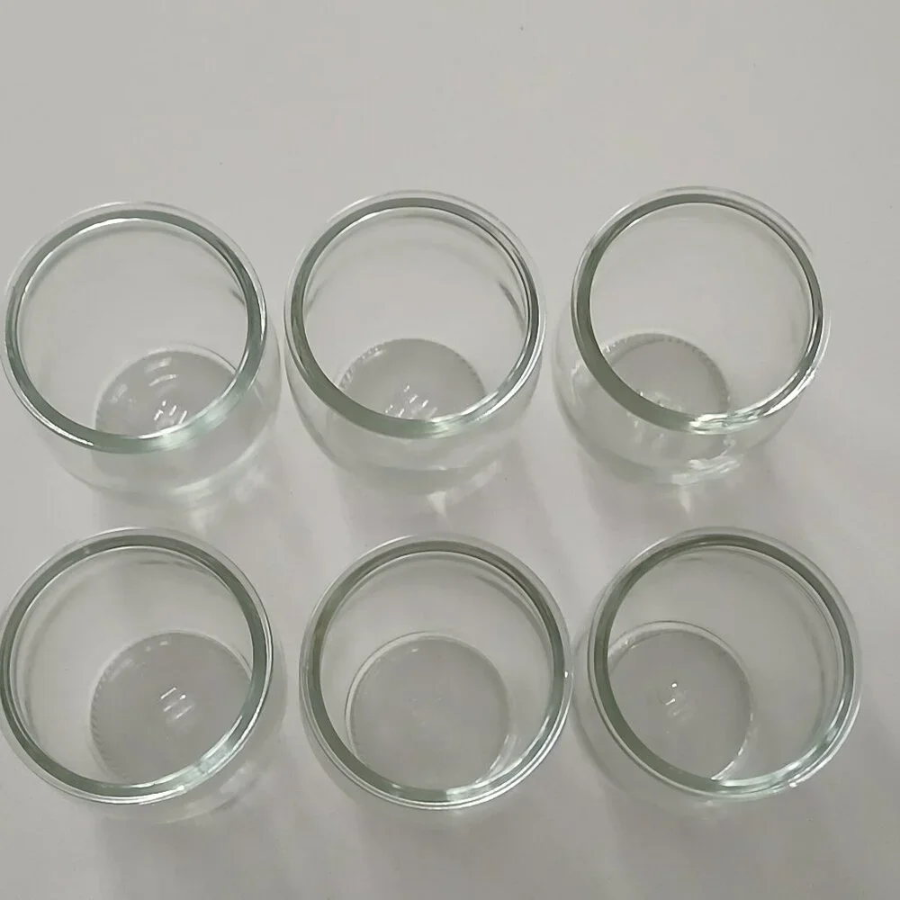 (6) Glass Jars/ Cups - yogurt, dessert or starter plants, storage